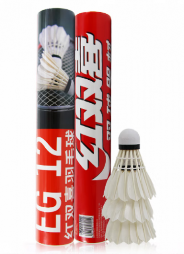 紅雙喜DHS羽毛球比賽耐打復(fù)合軟木鵝毛羽毛球12只裝