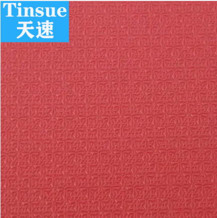 天速 比賽地膠乒乓球地膠 PVC運(yùn)動(dòng)地板乒乓球器材地板  1.2mm耐磨層-櫻花紅 5.0mm厚