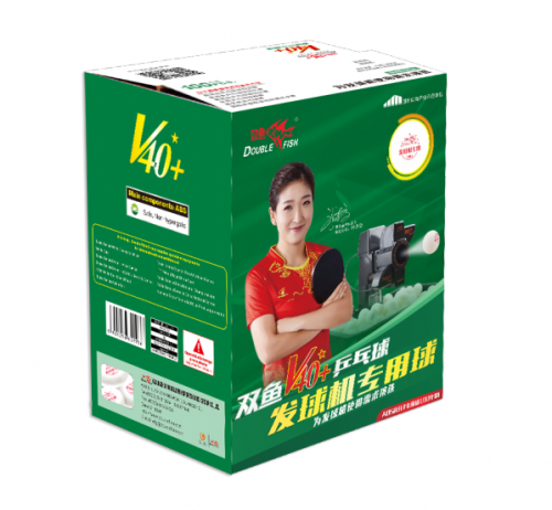 雙魚乒乓球V40+一星球有縫訓(xùn)練球100個裝 發(fā)球機(jī)專用球