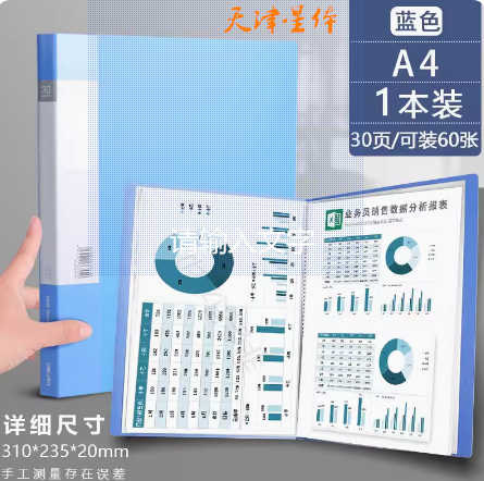 得力A4插頁資料冊1個