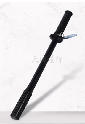 防暴橡膠棒 防身用品PC武術(shù)齊眉應(yīng)急防護棒保安器材 橡膠棍46CM