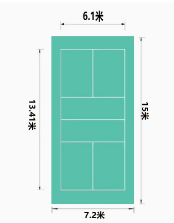匹克球地板地膠包安裝包畫(huà)線包（一片場(chǎng)地）