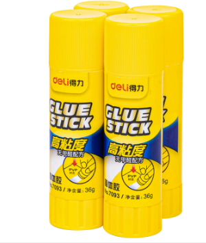 得力36g高粘度無甲醛快干耐用膠棒PVP固體膠水辦公用品 6372